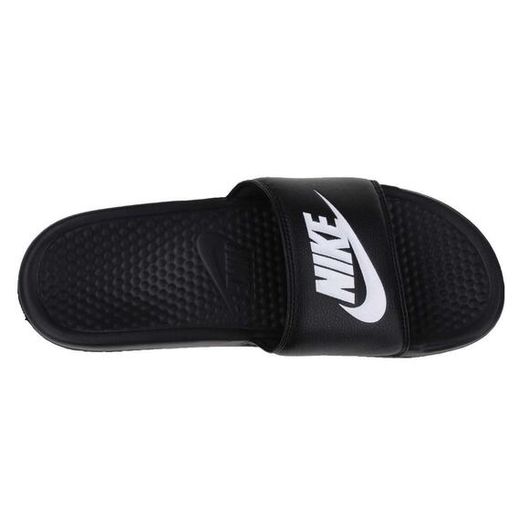 NWT Nike Men’s Benassi Just Do It Athletic Slide Sandal Black/White Size 12 - Picture 2 of 6